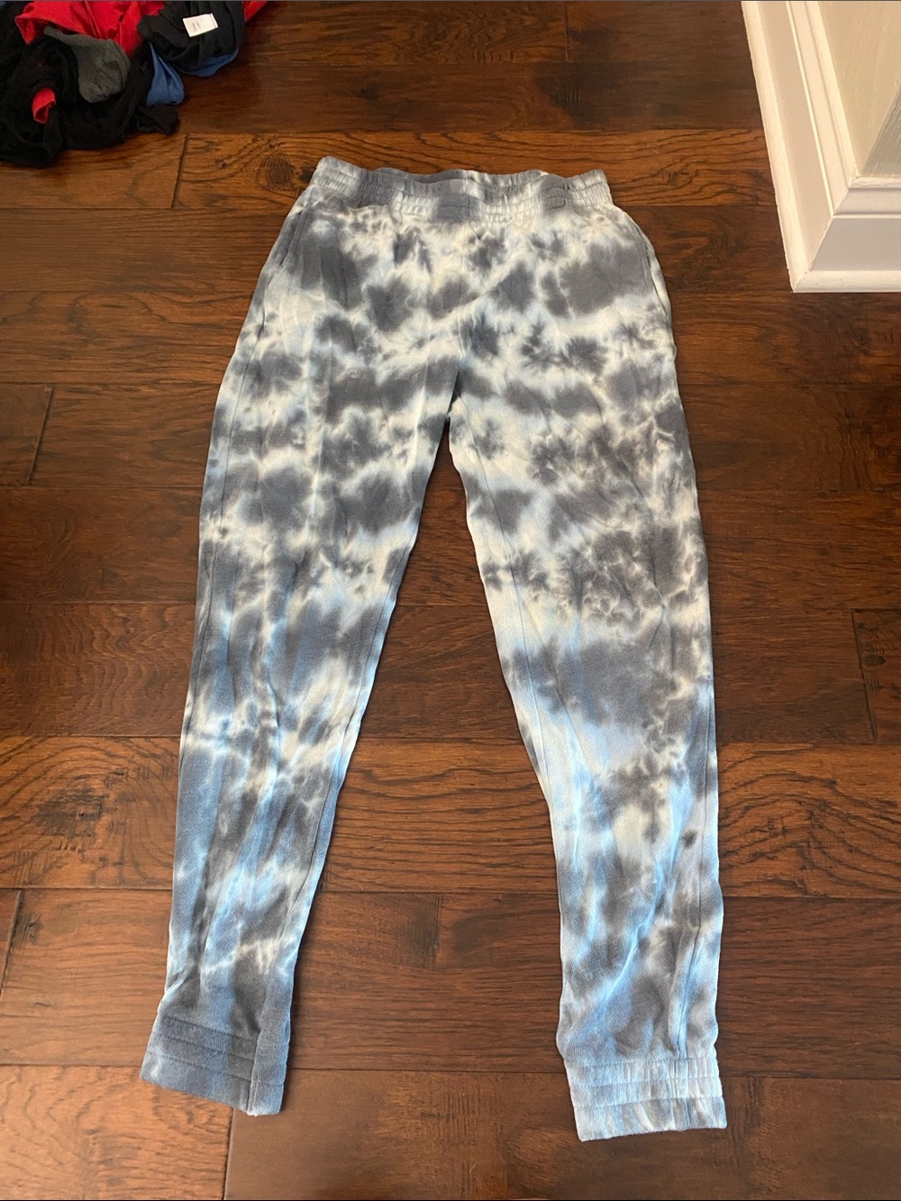 Tie-Dye Lounge Pants - Blue & Gray sweatpants joggers